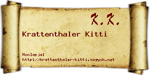 Krattenthaler Kitti névjegykártya